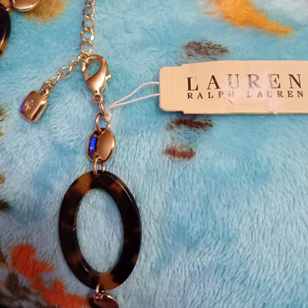 Ralph Lauren Tortoise Shell and Gold Necklace And Bracelet - Picture 3 of 4
